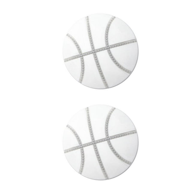 stanreset 4pcs Mute Door Rear Wall Crash Waterproof Anti -Collision Pad Basketball Style 5cm white 2Set