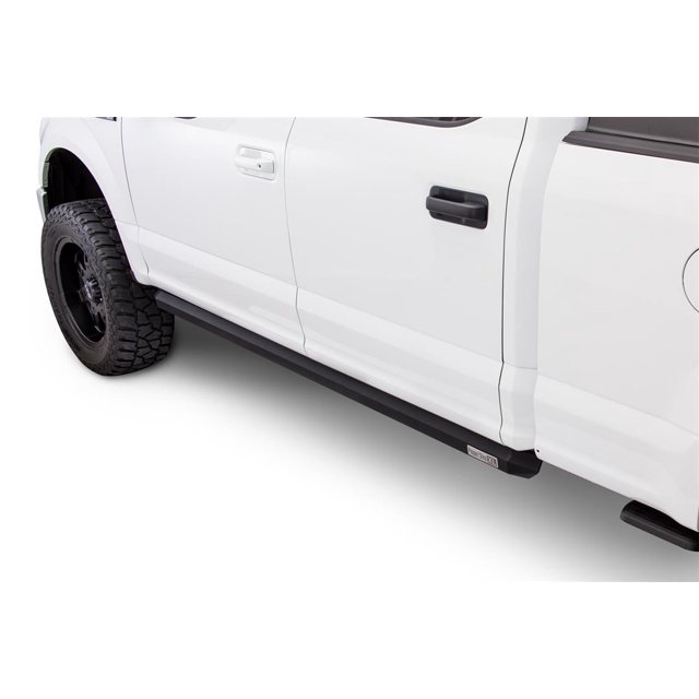 Fits 2015-2020 Ford F-150 Amp Research Running Board 77151-01A PowerStep XL; Textured; Black; Die Cast Aluminum; With LED Light System; Frame Body Mount Bolts; With Plug-N-Play Wiring Kit