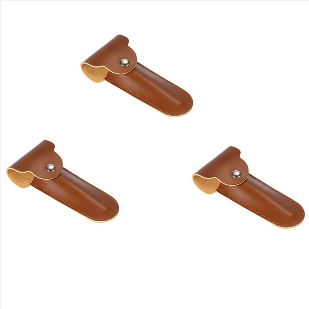 3X Maquinilla de Afeitar Estuche de Viaje Maquinillas de Afeitar de Seguridad de Doble Filo Manual Contenedor Bolsa de PU