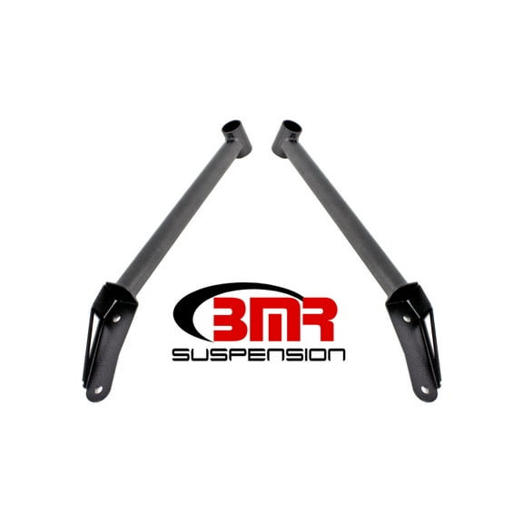 BMR Suspension CB008H 6th Gen Front Chassis Rear Brace Cradles for 2016-2017 Chevy Camaro, Black Hammertone