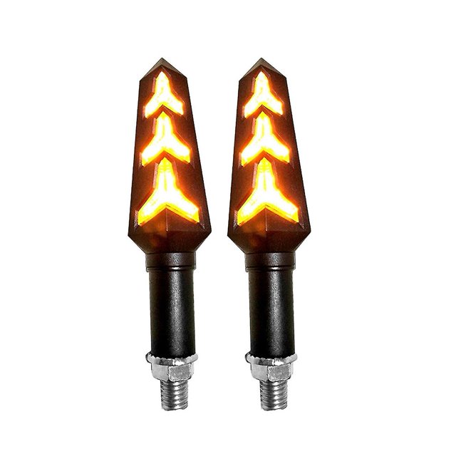 Luz de señal de giro Led secuencial diseño de hueso de pescado indicador intermitente lámpara intermitente Compatible con motocicleta