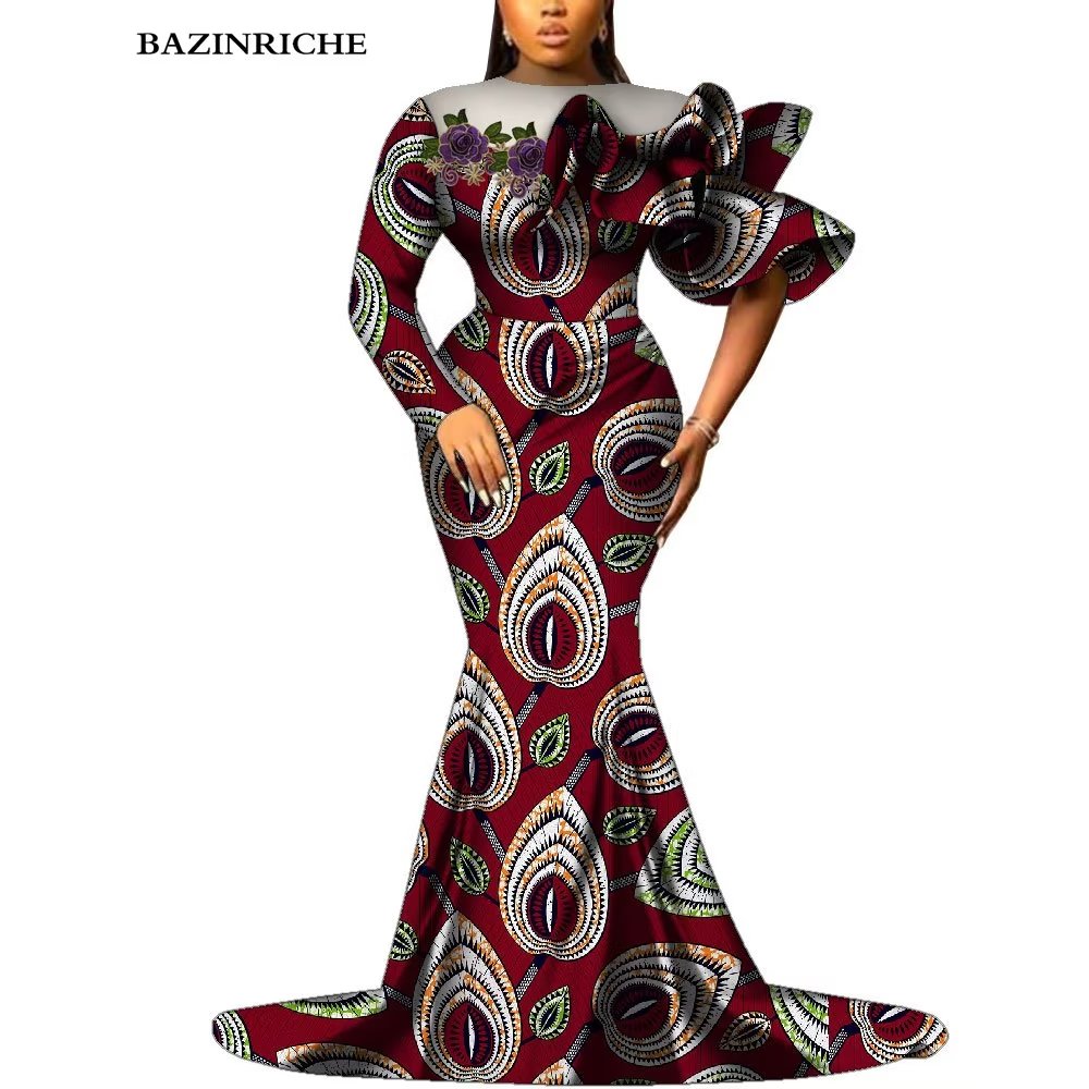 African Wedding Dresses for Women Luxury with Corsage Floorlength Prom