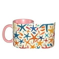 thumbnail image 4 of Starfish Shells Coffee Mug Fun Custom Ceramic Mugs 11oz Pink, 4 of 5