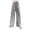 Gray, variant on Mrat Women Dress Pants Full Length Pants Ladies Fashion Summer Solid Casual Pocket Elastic Waist Long Pants Boho Pants Female Green XL
