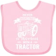 thumbnail image 3 of Inktastic Tractor Woman Girls Baby Bib, 3 of 4