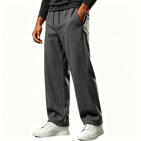 LONKITO Mens Sweatpants Open Bottom Athletic Workout Sweat Pants with 3 Pockets Drawstring Joggers Sweatpants Elastic Waist Light Blue M