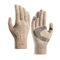 thumbnail image 2 of PEIXUN Winter Knitting Men's Tire Pattern Warm Plush Riding Wool Gloves, 2 of 4