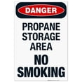 thumbnail image 1 of Propane Storage Area No Smoking Sign, OSHA Danger Sign, 24x36 Corrugated Plastic, 1 of 7