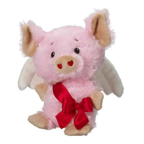 Soft Spots Farm Pig Animals - Dream Angel Pink Pigsley Plush by Ganz -8in