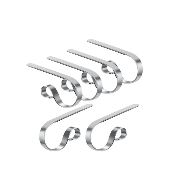 Christmas Stocking Holders For Mantle Set Of 6, Stocking Hangers