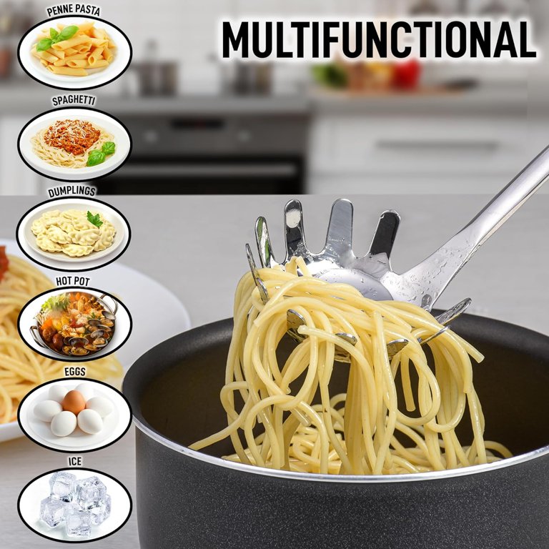 Spaghetti Spoon Pasta Spoon, Toothed Pasta Strainer, Highly