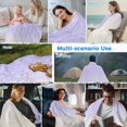 thumbnail image 5 of Ombre White Cooling Blanket, Lightweight Breathable Summer Throw Blanket with Double Sided Cold Effect, Romatic Purple Art Picnic Beach Blankets Bed Sheet for Hot Sleepers 30"x40", 5 of 8