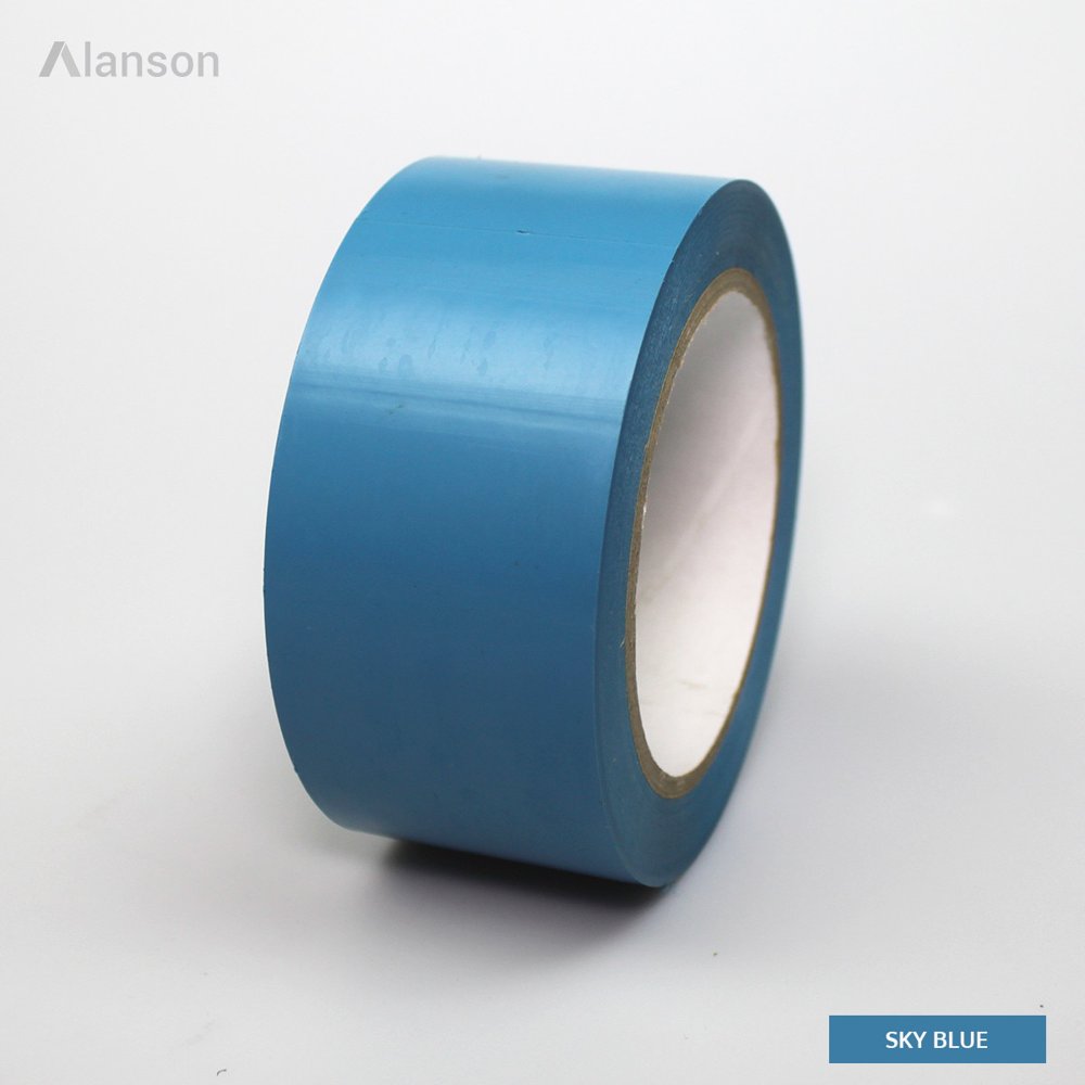 1"(25mm) Industrial Grade Colored Vinyl Tape ,Sky Blue [48 Rolls