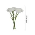 thumbnail image 3 of Claveles Artificiales Paquete de 5 claveles artificiales altos de plástico para decoración del hogar y arreglos de boda (blanco) Rkxzt, 3 of 9