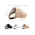 thumbnail image 3 of Deago Sun Hats for Women Wide Brim UV Protection Hollow Top Sun Visor Hat Summer Beach Packable Cap (Khaki), 3 of 8