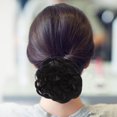 thumbnail image 1 of OULII 2Ud Moños Postizos Rizados Negros Para Mujer Con Elástica Ideal Para Eventos Y Uso Diario, 1 of 5