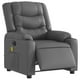 thumbnail image 4 of Sillón reclinable eléctrico para masajes VidaXL de piel sintética gris, 4 of 9