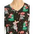 thumbnail image 4 of Scrubstar Women's "Christmas Creatures" V-Neck Print Scrub Top, 4 of 6