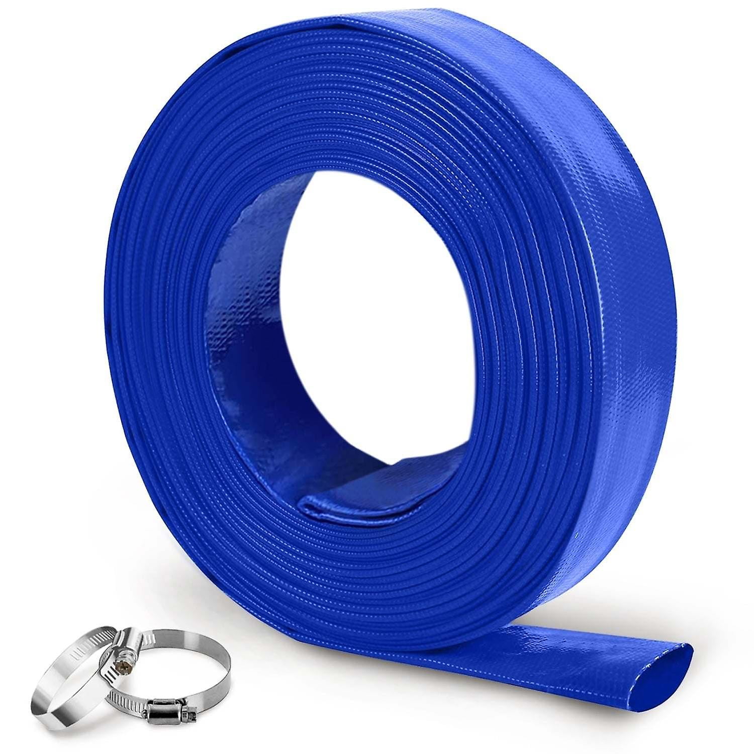 Pool Backwash Discharge Hose Heavy Duty Reinforced; PVC Lay-Flat Water Hose-ZJKDGJKJ