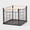 Black, variant on Wire Wood Handles Milk Crate - Square Decorative Basket, Iron & Wood