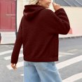 thumbnail image 5 of CENGNIAN Women's Quilted Zip-Up Bomber Jackets,Ladies Lightweight Hooded Jacquard Coat,Fall Winter Collared Cropped Blazers For Women,Wine,Size S, 5 of 5