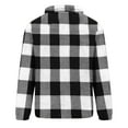 thumbnail image 6 of Dovford Mens Fuzzy Sherpa Sweatshirt Buffalo Plaid Pullover Quarter Zip Winter Warm Fleece Sweatshirts with Pocket, 6 of 6