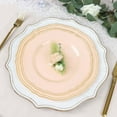thumbnail image 2 of Efavormart 10 Pack | 9" Nude / Gold Scalloped Rim Plastic Dinner Plates, Disposable Party Plates For Weddings Party Events, 2 of 11