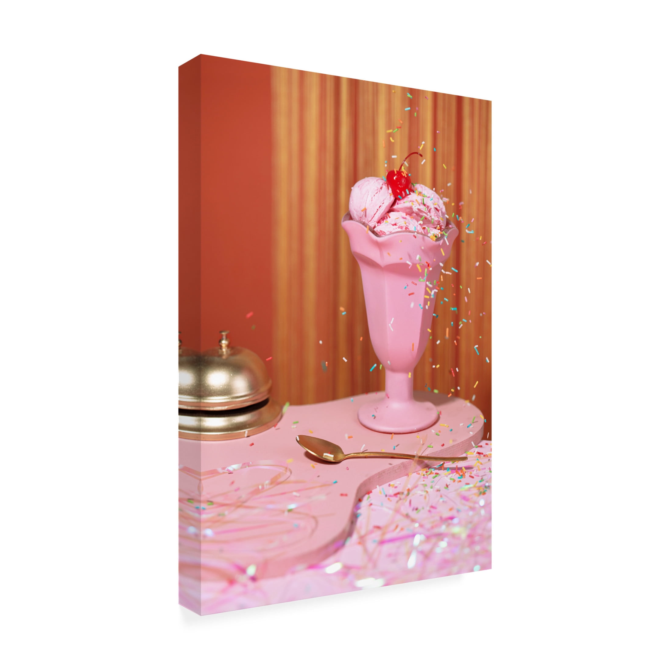 Canvas Wall Art - Julia Ramiro 'Icecream 2' Wall Art for Living Room, Bedroom, or Office D?cor by Trademark Fine Art - 12 x 19 Inches