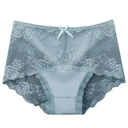 

Elaydool Women Lace Panties Underwear Lace Briefs Seamless Bow Soft Lingerie Breathable Hollow Out Briefs