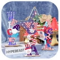 thumbnail image 3 of Godderr Independence Day Celebration Logo Wooden Lettering Decorated Patriotic Tabletop Ornaments, 3 of 5