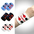 thumbnail image 2 of RUISINERY Sport Wrist Band Absorbent Sweatband Wrist Sweatbands for Women Men Kid Tennis Soccer Basketball Running Gym Fitness, 2 of 8
