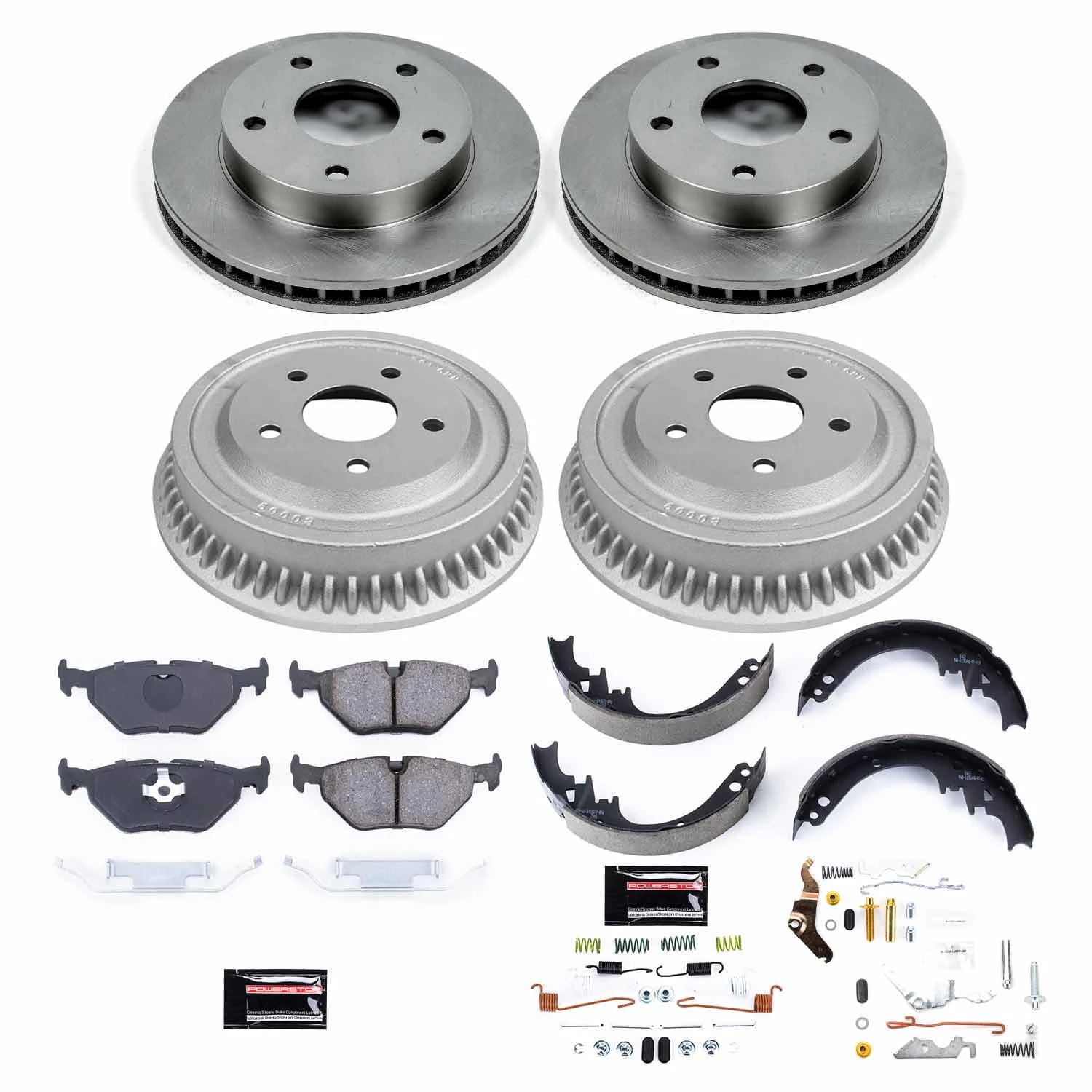 Power Stop Front and Rear Stock Replacement Drum and Shoe Kit KOE15033DK
