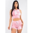 thumbnail image 1 of Two-Piece Tie Dye Cropped Hoodie  Shorts Set, 1 of 6