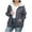 Gray, variant on Women's Funny Quote Plus Size Jacket with a Thick Velvet Interior, Hood and Zipper for Ultimate Winter Warmth