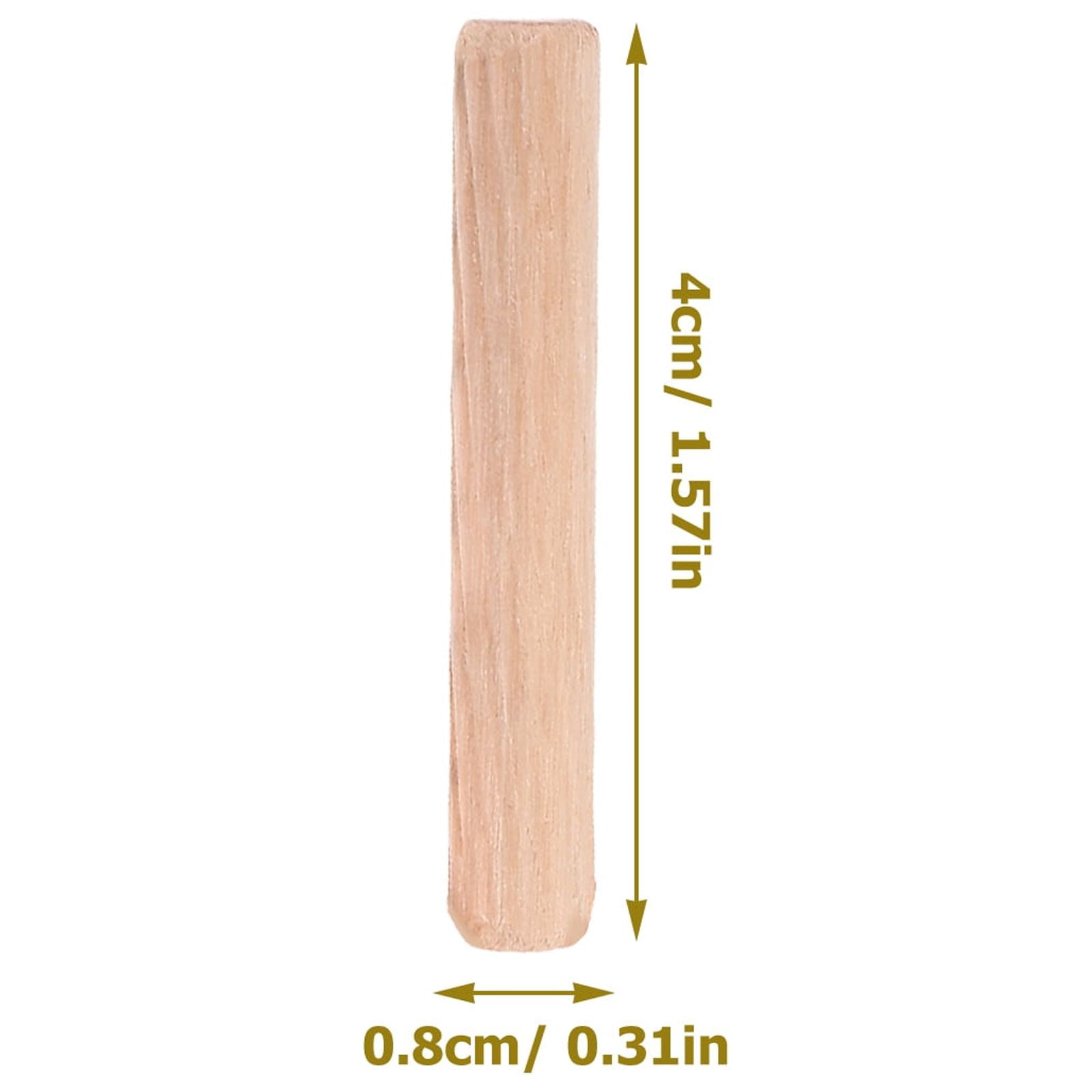OUNONA Wood Dowel Rods 1 Bag 8x40mm Wooden Craft Sticks for Furniture Accessories and Woodworking Projects