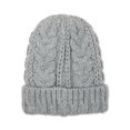 thumbnail image 2 of Time and Tru Women’s Lined Cable Knit Beanie Hat, Medium Grey Heather, 2 of 3