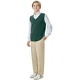 thumbnail image 6 of Classroom School Uniforms Adult V-Neck Sweater Vest 56914, 3XL, Hunter, 6 of 7
