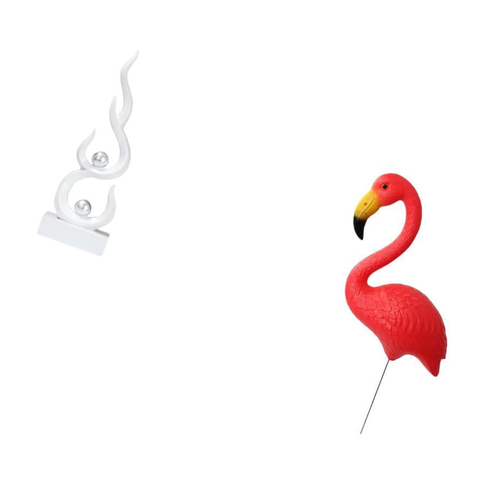 Dualoai Modern Resin Flame Bird Sculpture Figurine for Patio Office Bookshelf and Garden Yard Art Ornament Holiday Spring Decor Gift