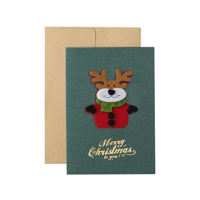 Tarjeta de felicitación navideña Vintage con sobre hecho a mano, tarjetas de agradecimiento de bendición, suministros de fiesta de Acción de Gracias de Navidad, regalo de Año Nuevo