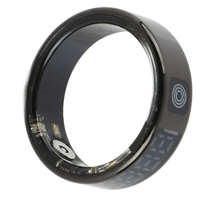Bague Intelligente avec Affichage, Acier Inoxydable Application Surveillance d'Activité Écran Tactile IP68 Résistant à l'Eau Bague de Mise en Forme pour Randonnée Cyclisme Course Taille 9 Diamètre Intérieur 18 mm, Taille 10 Intérieur