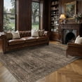 thumbnail image 6 of BERTHMEER 9x12 Area Rugs for Living Room Bedroom Vintage Dark Brown Large Traditional Carpets Washable Non-Slip Soft Low Pile Distressed Oriental Indoor for Office Playroom Dining Room Farmhuose, 6 of 7