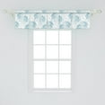 thumbnail image 2 of Ambesonne East Window Valance, Koi Fishes Sketch Style, 54" X 12", Blue White, 2 of 3