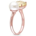thumbnail image 3 of Everly Women's Cultured Pearl Rose Gold Plated Ring, 3 of 7