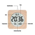 thumbnail image 6 of Dtchengua Solid Wood Digital Alarm Clocks for Bedrooms Battery Operated,Multifunctional Temperature Display LCD Gentle Backlight Electronic Clock Hand-crafted Clock, 6 of 8