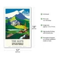 thumbnail image 2 of The Alps - Trains and Buses of French Railways - SNCF (French National Railway) - Vintage Travel Poster by Jean Jacquelin c.1966 - Master Art Print (Unframed) 12in x 18in, 2 of 4