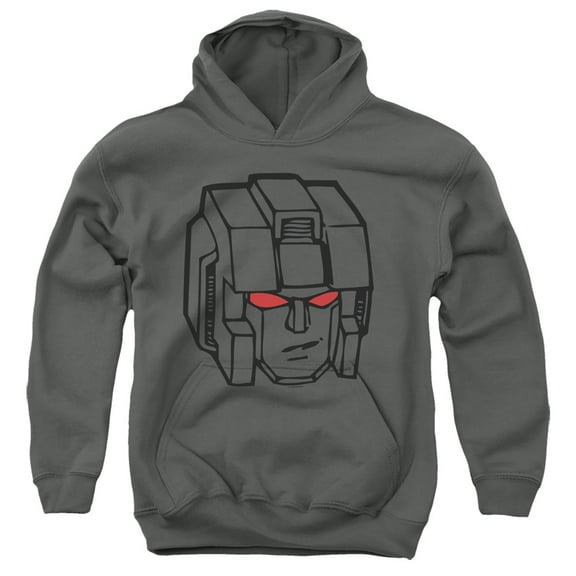 Transformer S/Starscream Head Youth Pullover Hoodie Sweatshirt Charcoal