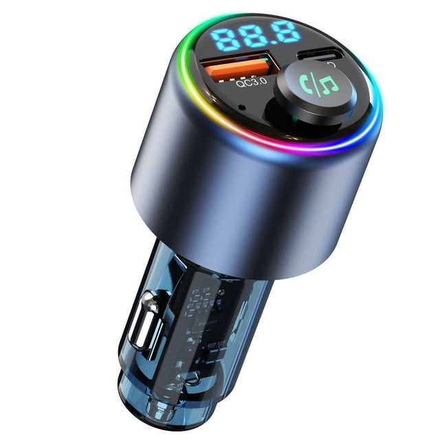 Reproductor MP3 manos libres Bluetooth para coche, transmisor FM para coche con carga rápida QCPD30W, MP3 Bluetooth BC89