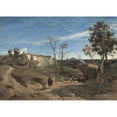 thumbnail image 2 of Jean-Baptiste-Camille Corot 24x18 Gold Ornate Framed and Double Matted Museum Art Print Titled - La Cervara, the Roman Campagna (C. 1830-31), 2 of 4