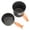 Orange, variant on BOKYAN 5-Piece Outdoor Cookware Mess Kit Portable Aluminum Camping Cooking Set for Hiking Backpacking Survival, Lightweight Stove & Pot Combo, Green Handle (6.69 inches / 17 cm)