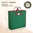 thumbnail image 5 of MaidMAX 30" Christmas Wreath Storage Container with Interior Pockets ,600D Oxford Fabric with Sturdy Zipper and Handles,Green (2 Pack), 5 of 8